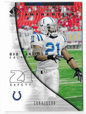 BOB SANDERS 2004 UD SP AUTHENTIC ROOKIE RC CARD #1064/1199!. rookie card picture