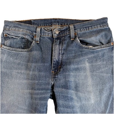 Distressed Levi's Jeans Men's 559 Fade Whiskers Fade Straight Leg 31X30 Frayed