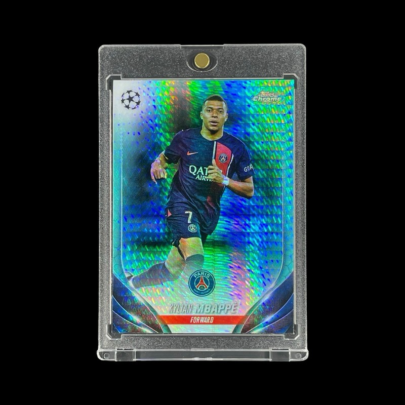 KYLIAN MBAPPE AQUA PRISM REFRACTOR 2023-24 Topps Chrome Parallel Card - France
