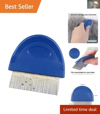 Gentle Grooming Flea Comb with Rounded Ends - Stainless Steel Precision Tool