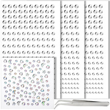 760Pcs Face Gems Hair Gems Self-Adhesive Rhinestone Gem for Women