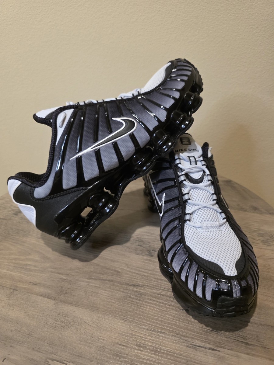 Men's Nike Shox TL Casual Shoes Black/Pure Platinum/White AV3595