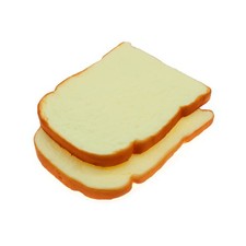 2PCS Artificial Bread Fake Toast Slice Simulation Food Model