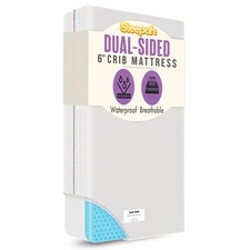 Sleepah 6  Crib  Toddler Mattress - Dual-Sided Cooling Memory Foam Waterproof