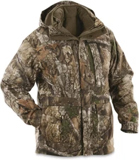 Hooded 4-In-1 Hunting Jacket Parka, Waterproof Insulated Cold-Weather Camo Coat
