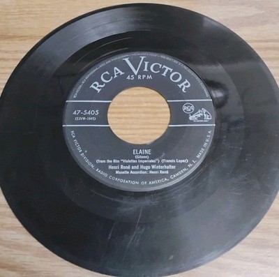 HENRI RENE AND HUGO WINTERHALTER-ELAINE/THE VELVET GLOVE VINYL 45