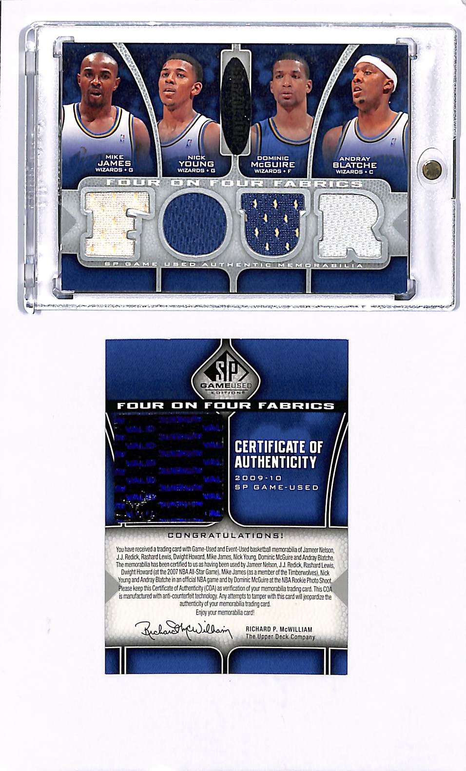 2009-10 SP Game Used Blatche McGuire Young Redick Dwight Howard Jersey #/99 view 2