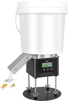 Automatic Fish Feeder for Pond,  Outdoor Pond Feeder with 4L Capacity, Timed Fee