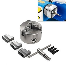 Image of 100mm Lathe Chuck 4'' 3 Jaw Self centering Cast Jaw K11-100 For Milling Machine