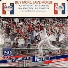 2019 Topps Opening Day #YOF-20 David Ortiz 150 Years of Fun Boston Red Sox