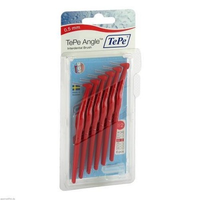 TEPE Angle Interdentalbürste 0,5mm rot 6 St