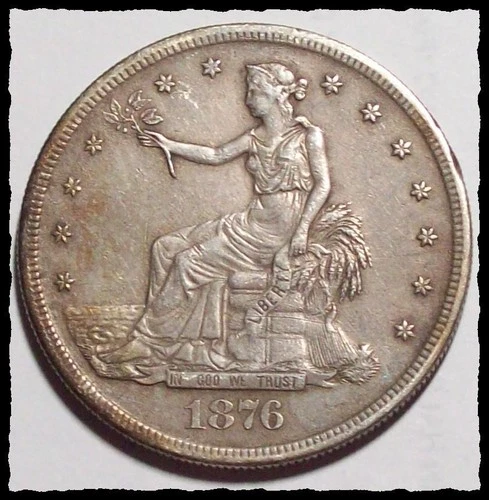 1876-S TRADE DOLLAR  Smalls Original Sharp XF+ /AU  #38D49