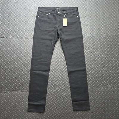 APC Petit Standard Noir Herren Jeans Größe W34 L35 Neu Mit Etikett Slim Fit Schwarz