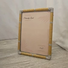 Stunning Tizo Enamel Swarovski Jeweled Photo Picture Frame 5x7" Heavy