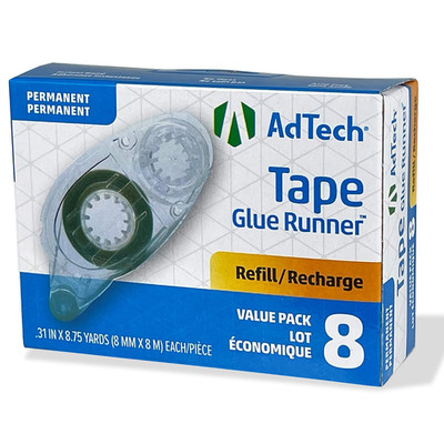 Adtech 05674 Permanent Crafter'S Tape Refills, Pack of 8, Clear