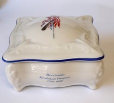 POT PORCELAINE "BICENTENAIRE REVOLUTION FRANÇAISE" 1789-1989" 10 x 10 x 6 cm