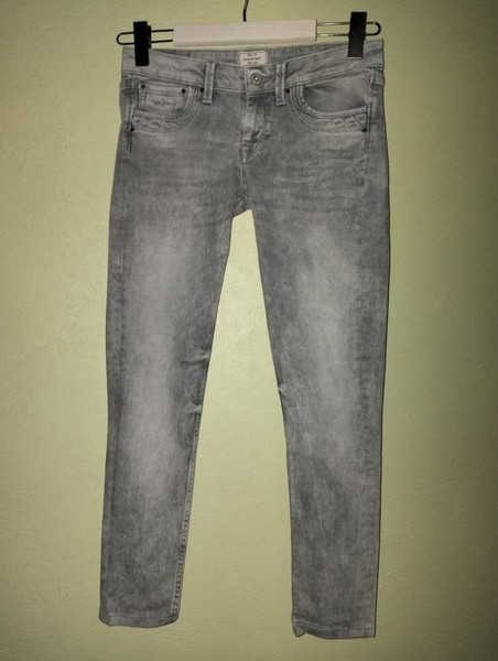 Women Pepe Jeans Trousers Grey Cotton 36 / S / 44