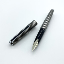 Penna stilografica Pilot personalizzata pennino fine striscia oro 18 carati Tatejima K-600SS vintage JP