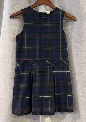 Vintage Plaid School Uniform Dress Size 6X