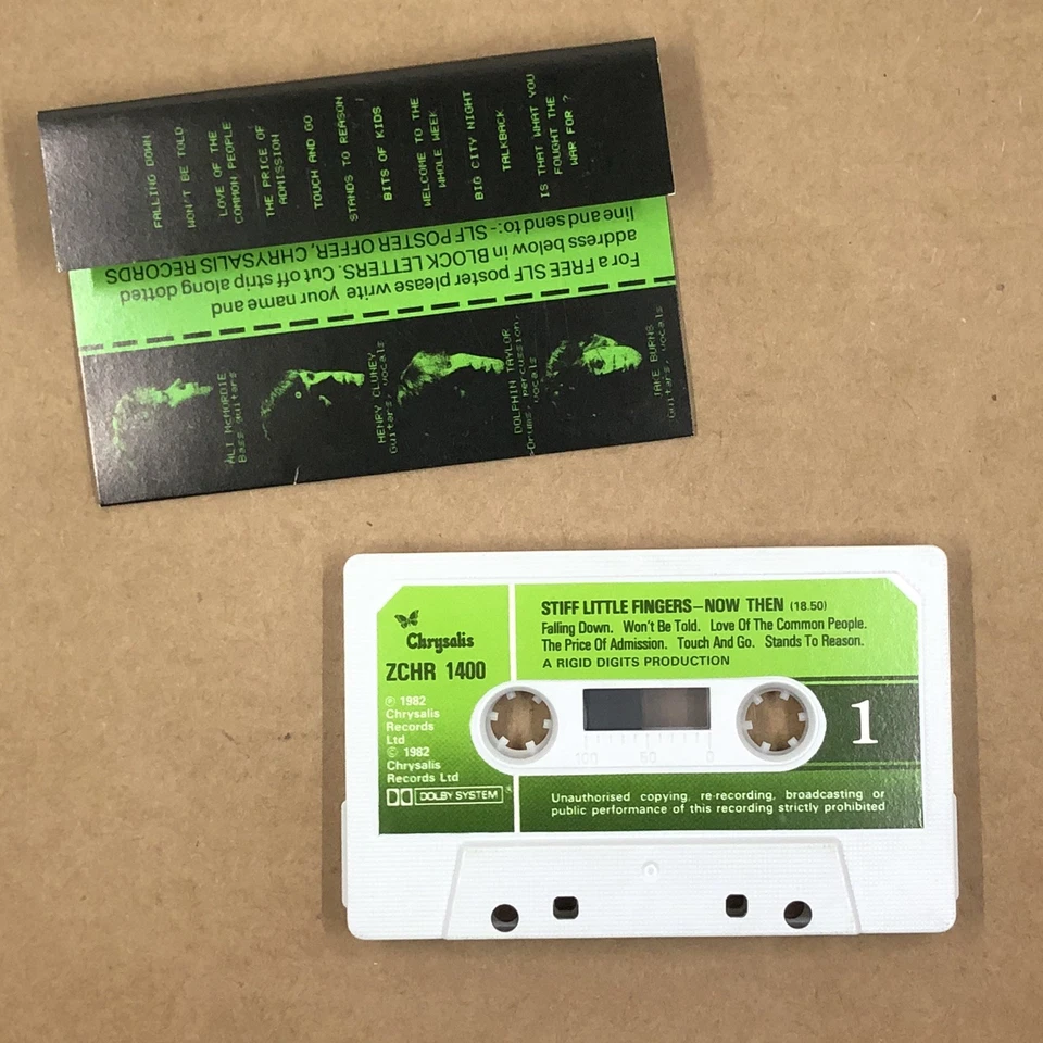 STIFF LITTLE FINGERS Cassette Tape 80s Punk NOW THEN RARE UK RELEASE Foto 2 de 4