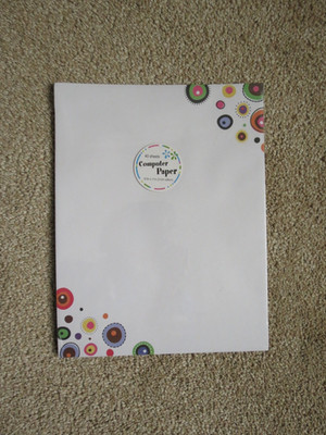 NEW in wrapped plastic DECORATIVE DOTS COMPUTER Paper 8.5'' x 11'' (40 TOTAL)