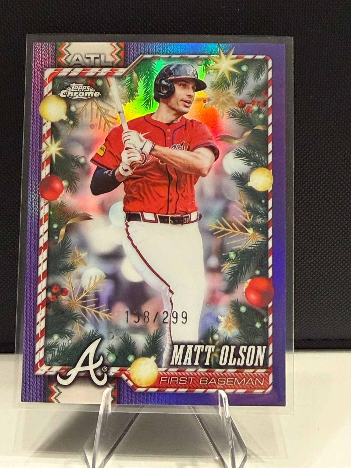 Matt Olson - 2026 Topps Holiday #HC140 NM Purple /299 Atlanta Braves