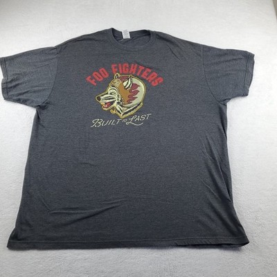 Optima T-Shirt Foo Fighters Built To Last Wolf Graphic London UK Gray Size 2XL 