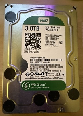 Western Digital 3TB - WD Caviar Green - WD30EZRX-00MMMB0 SATA HDD -5 Days Of Use