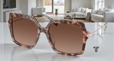 MICHAEL KORS MK2247U 4017T5 Quogue Pink Tortoise Polarized 57 Women's Sunglasses