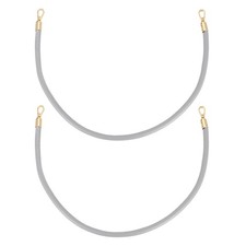 2Pcs Leather Handbag Handles, 60cm PU Shoulder Bag Straps Gray, Gold 