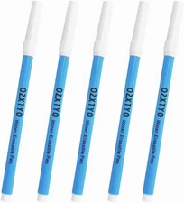 5-Pack Washable Fabric Marking Pens (Blue)