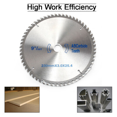 9'' Carbide 60 Tooth Table circular saw blade for woodworking 230mmx3.0x25.4 TCT