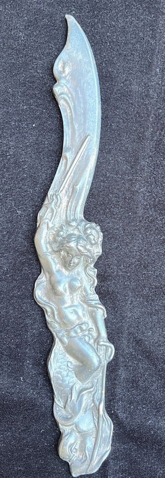 Vintage Art Nouveau/Victorian Heavy Metal Nude Mermaid Letter Opener Fabulous ! | eBay