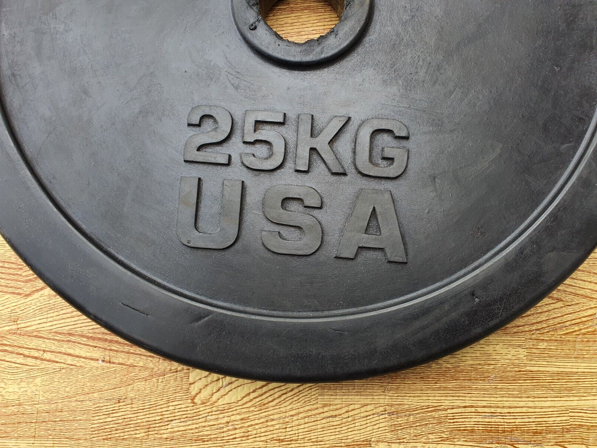 Ivanko USA RUBO Olympic Rubber-Encased Olympic Weight Plate 25KG