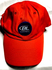 Bud Light Ballcap Hat Baseball Ball Cap One Size Adjustable Orange Navy Blue New