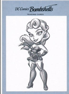 V3 SUPERGIRL 2017 Cryptozoic DC Comics Bombshells (NOT) a SKETCH