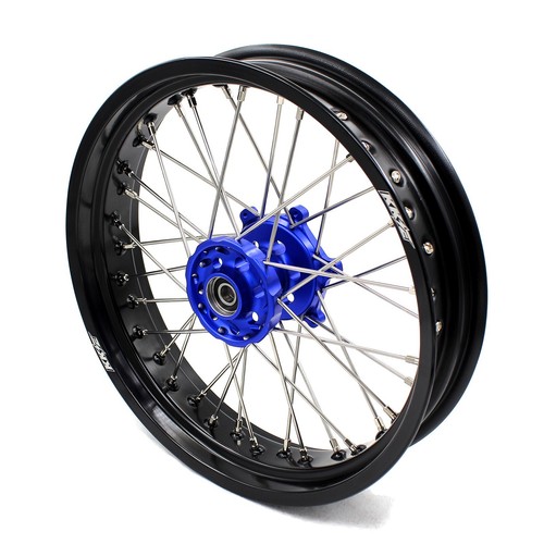 KKE 3.5/4.25 Motard Supermoto Wheels Rims Set Fit Yamaha WR250R 2008-2020 Blue - Picture 4 of 12