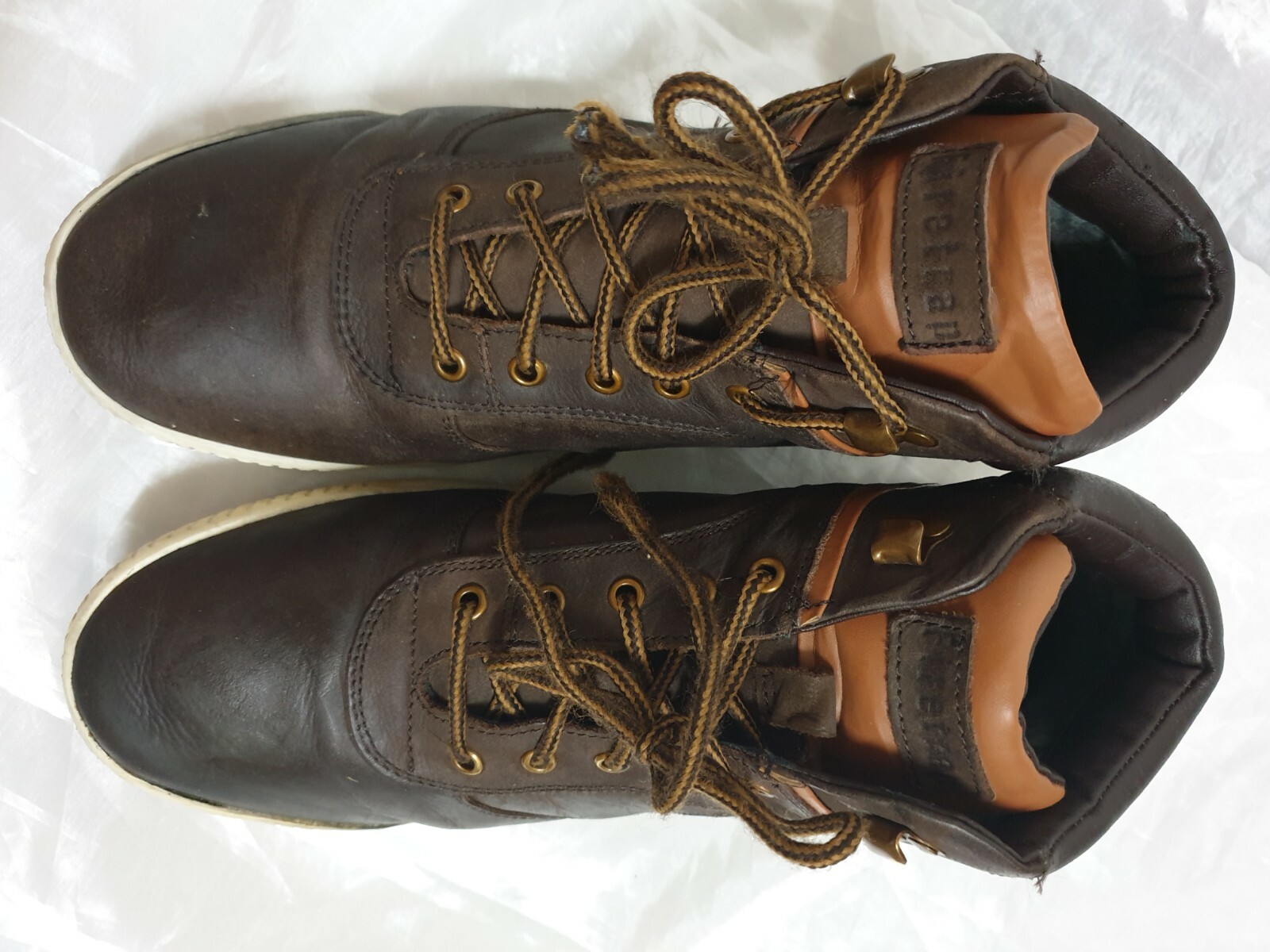 firetrap mens brown leather boots size 