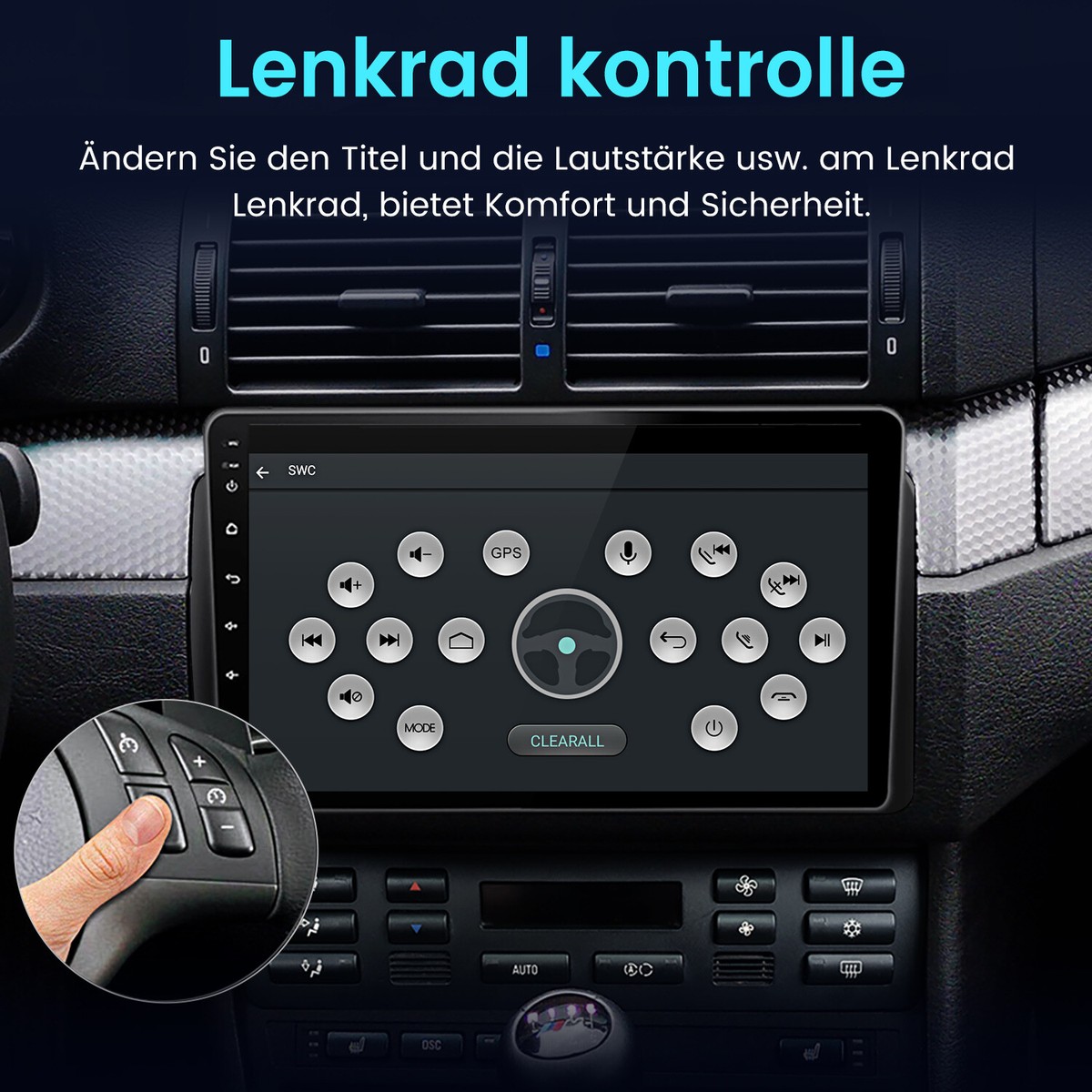 2+32GB ANDROID 12 Autoradio Navi GPS Carplay WIFI FM RDS Für 3er BMW