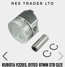 1 Piston with Pin Suits Kubota V2203, V2403, D1703 Std 87mm