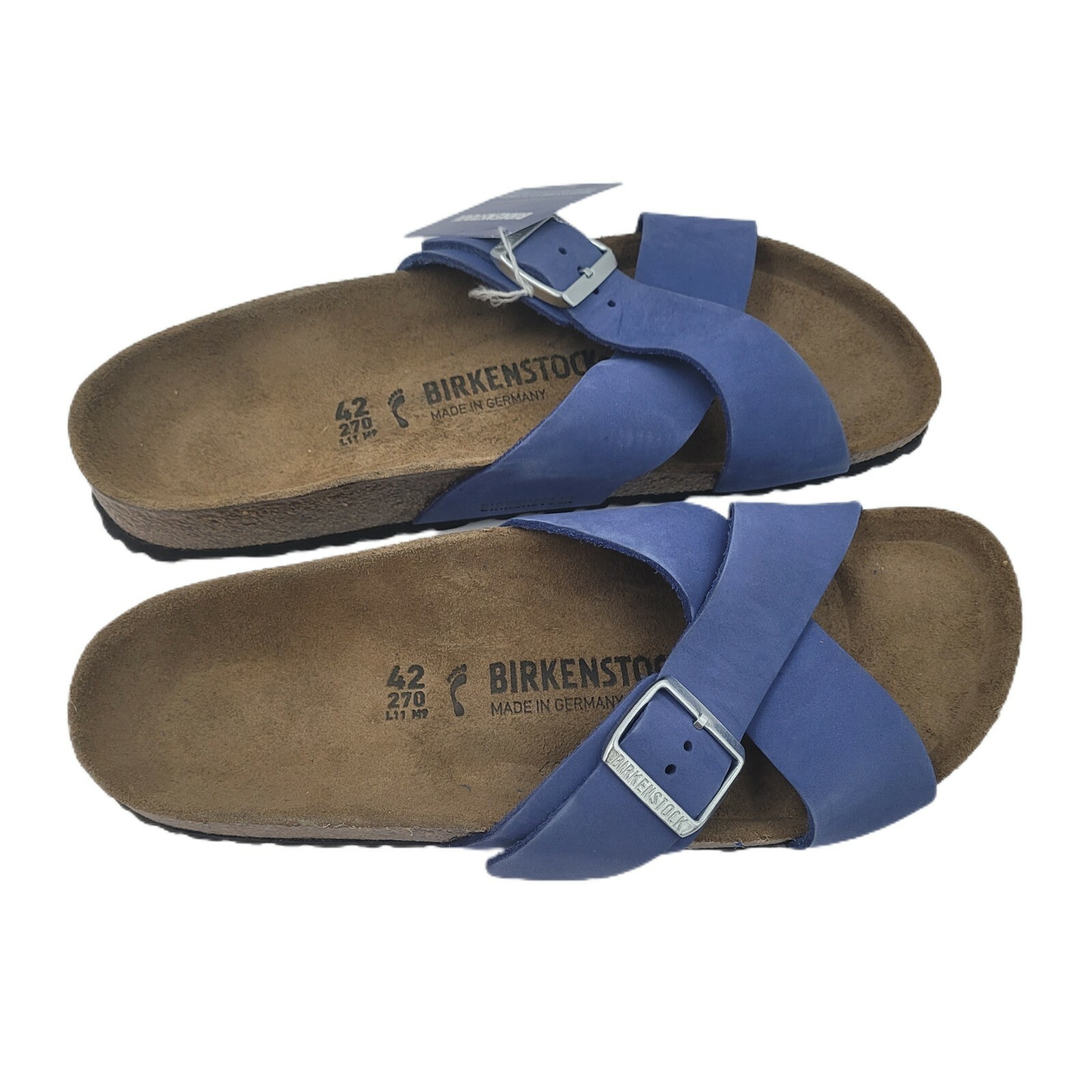 Birkenstock Siena II Sandal Nubuck Leather Azure Blue Size 42 Narrow / US  11 NEW | eBay