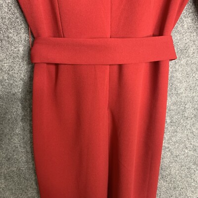 Unbranded Fitted Sheath Dress Women L Midi Dark Red Belted V-neckline | eBay Unbranded Fitted Sheath Dress Women L Midi Dark Red Belted V-neckline | eBay