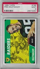 1968 TOPPS #168 FRED BILETNIKOFF PSA 9 MINT POP 63 ONLY 6 HIGHER HOF RAIDERS