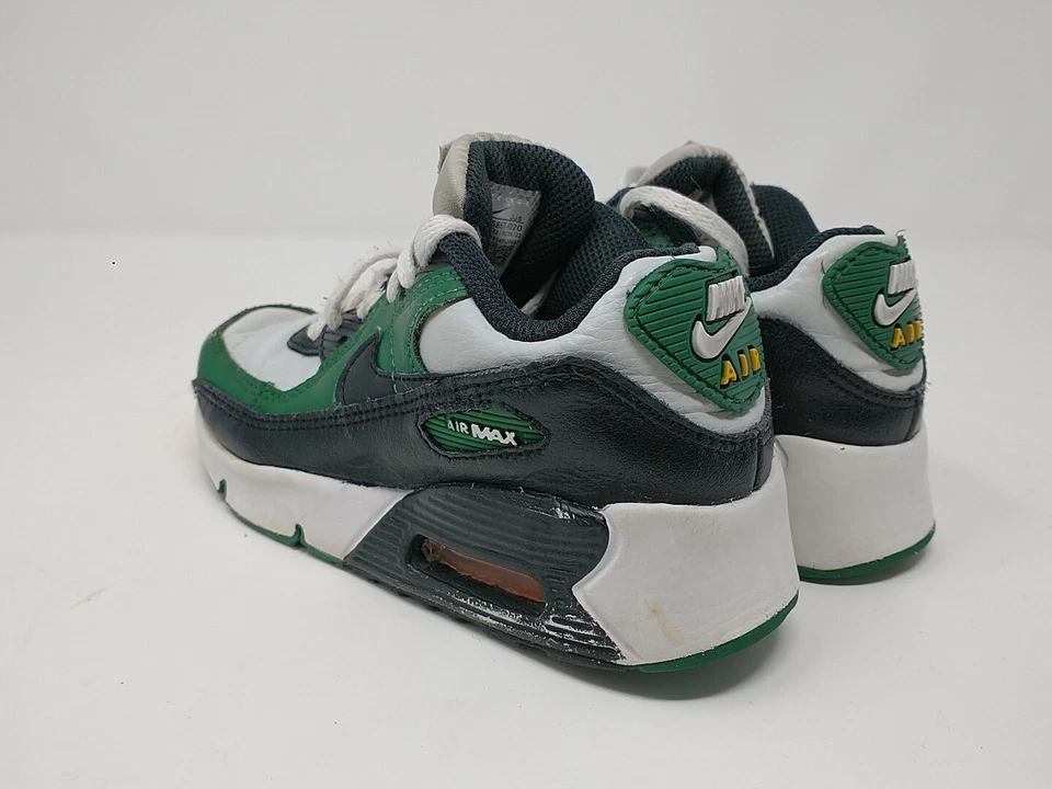 Nike Air Max 90 LTR Pure Platinum/Black/Green (CD6867 020) Boys Kids Size 13C - Image 4 of 4