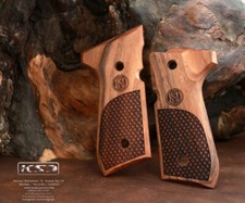 KSD Brand Beretta 92FS, 92A1, 92G, 92D, 96, M9 Compatible Walnut Grips Diamond 2