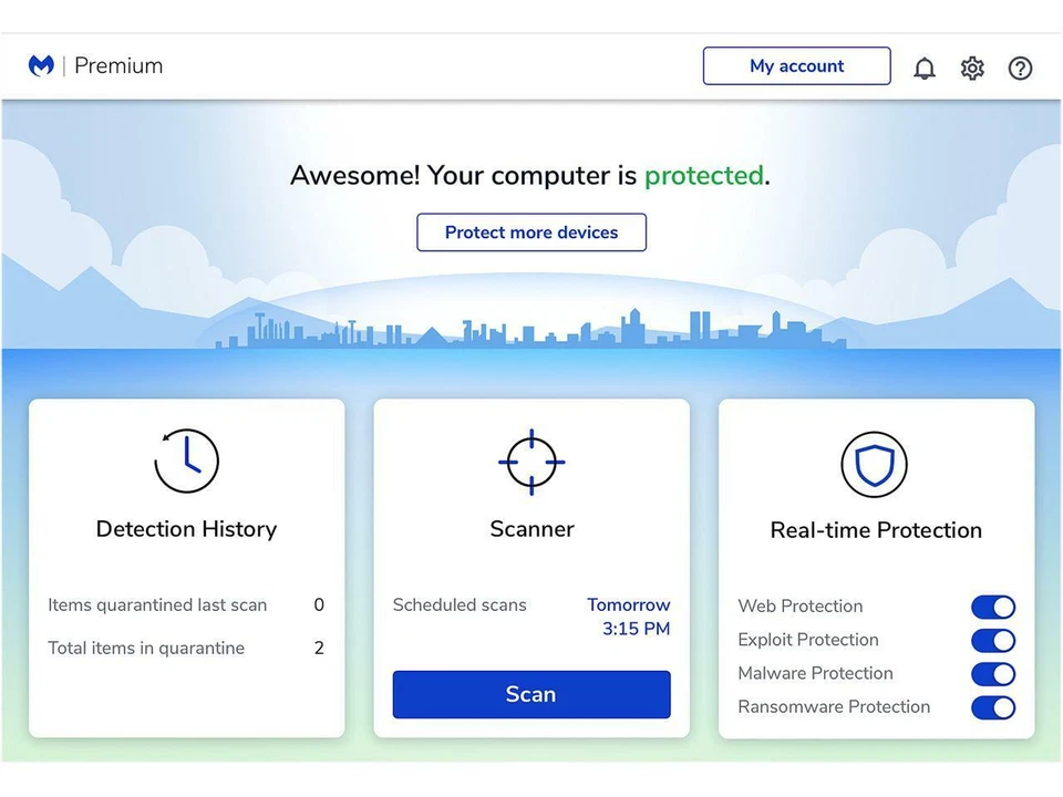 Malwarebytes Premium 4.5 Latest Version - 5 Devices / 1 Year - Key Card - Image 2 of 4