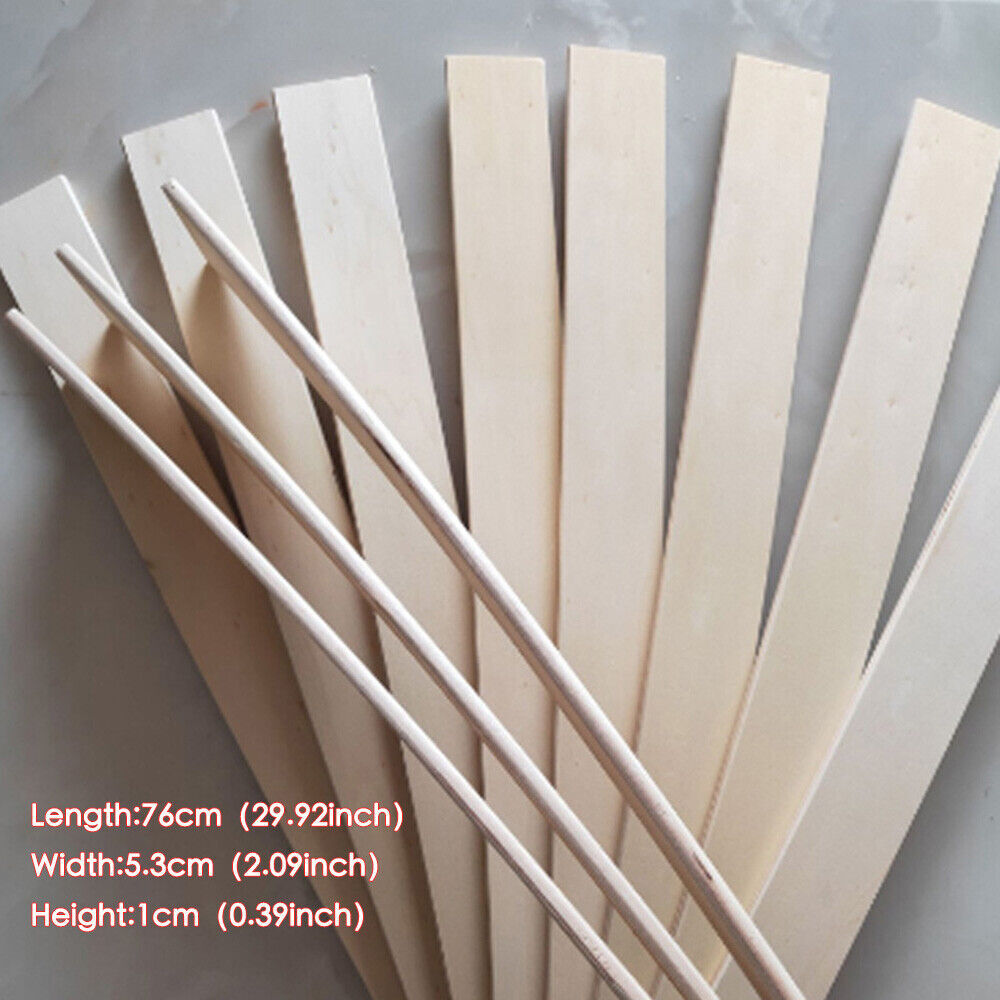 10Pcs 68CM/76CM Length Wooden Bed Slats Sprung Replacement Bed Slats 53MM Width