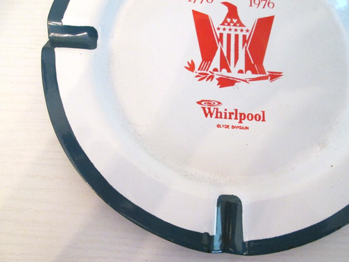 Vintage Bicentennial Porcelain & Metal Whirlpool Advertising Ashtray - Bild 3 von 5
