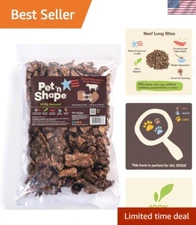 Pet 'N Shape Beef Lung Treats - Healthy, No Additives, Ideal for Training - 1 lb