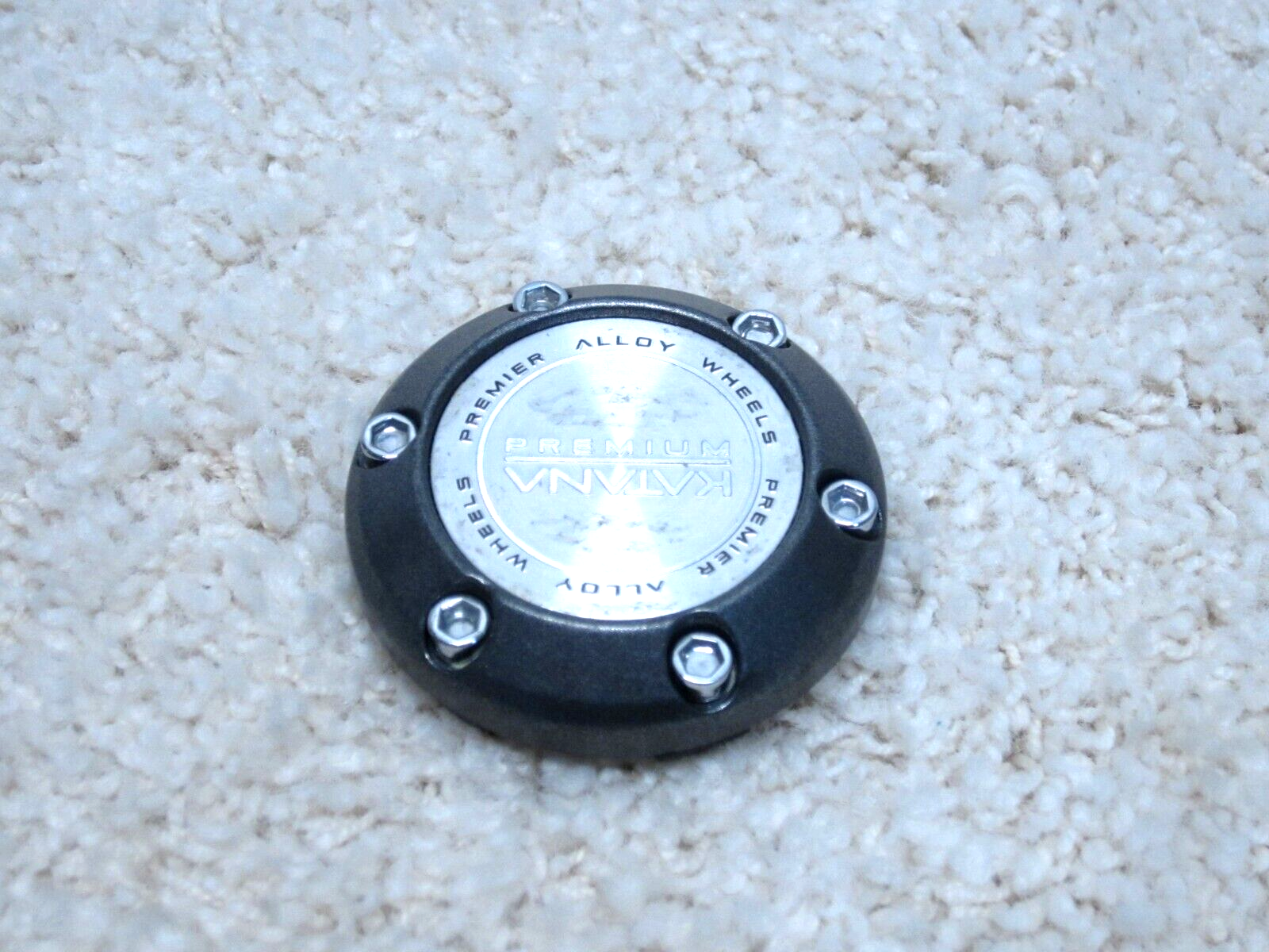 KATANA 5302-CAP-19 CUSTOM ALLOY WHEEL SNAP ON BLACK CENTER CAP #2C-1